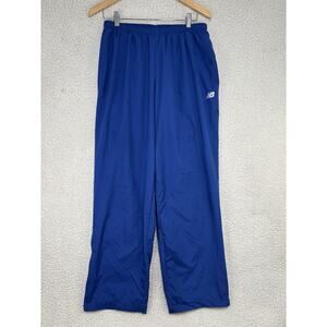 Vintage New Balance Mens Large Royal Blue Track Pants Warmup Baggy Ankle Zips